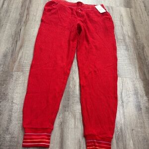 PJ Salvage Red Stripe Pajama Bottoms Medium